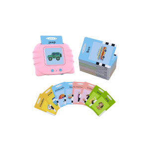 • Insert cards to hear words and sounds instantly • Covers animals, objects, family & more topics • Improves memory, pronunciation & learning skills