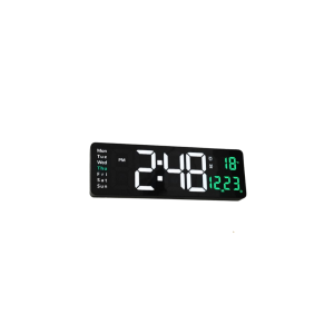 • Large bright LED display – easy to read day & night • Shows time, date, temperature & alarm functions • Sleek modern design – perfect for home or office