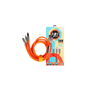 • 3-in-1 design for multiple device compatibility • Supports 120W super fast charging • Strong and durable cable for long-term use