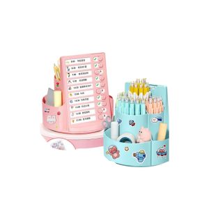 • Smart checklist board to plan and track daily tasks • Built-in pen holder keeps your desk neat and tidy • Reusable design – write, erase and use again