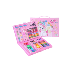 • Complete set with crayons, pencils, paints & more • Bright vibrant colors for creative drawing and coloring • Portable case – easy to carry and store