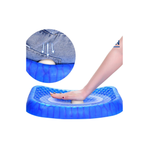 Soft gel design reduces pressure & back pain • Breathable honeycomb structure – no heat buildup • Perfect for office, home & long sitting use