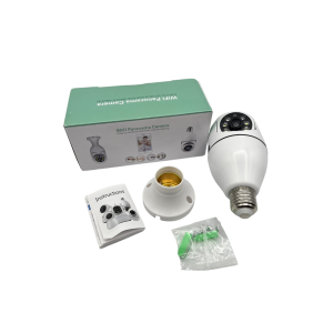 • Full 360° view for complete area coverage • Live video monitoring via mobile app • Easy installation – fits like a bulb holder