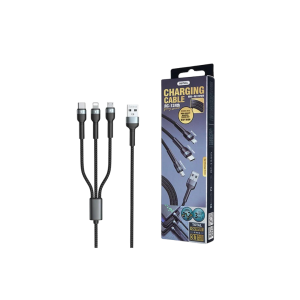 • 3-in-1 cable supports multiple devices • Fast charging for efficient performance • Strong braided design for long-lasting use