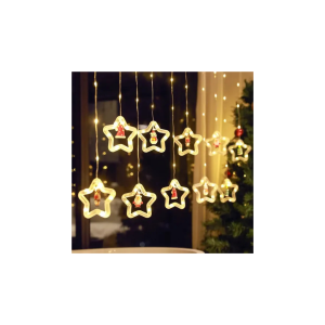 ✨ Beautiful star & festive designs for perfect decoration ???? Colorful LED lights – creates a joyful Christmas vibe ???? Easy to install – ideal for home, shops & parties