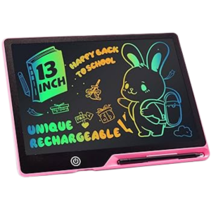 • Large 13” screen for better writing & drawing • Rechargeable battery – no need to replace cells • Perfect for kids learning, notes & creative fun