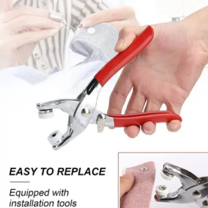 ✅ Install snap buttons instantly – no tailor needed ✅ Strong metal tool for long-lasting use ✅ Easy to use – finish in seconds