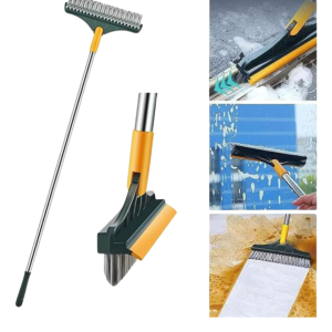 ✅ Scrub + scrape + wipe – all-in-one design ✅ Strong bristles remove tough dirt easily ✅ Long handle for easy, no-bend cleaning