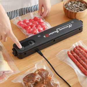 ✅ Removes air to extend food freshness ✅ Perfect for meat, vegetables & snacks ✅ One-touch operation for quick sealing