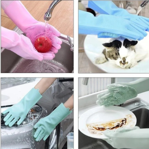✅ Built-in scrubber – wash & scrub in one step ✅ Waterproof & heat-resistant ✅ Perfect for dishes, cars, veggies & more