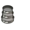 • 3 different sizes for versatile baking needs • Easy-release lock clip for quick removal • Non-stick coating for smooth cake release
