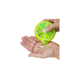 • Multiple compartments for daily pills • Compact & easy to carry anywhere • Cute fruit design – attractive & practical