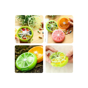 • Multiple compartments for daily pills • Compact & easy to carry anywhere • Cute fruit design – attractive & practical