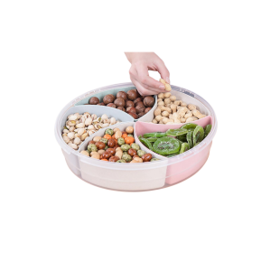 • Multiple compartments to separate different snacks • Comes with lid for clean & safe storage • Perfect for home, travel & gatherings