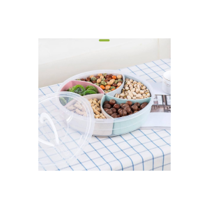 • Multiple compartments to separate different snacks • Comes with lid for clean & safe storage • Perfect for home, travel & gatherings
