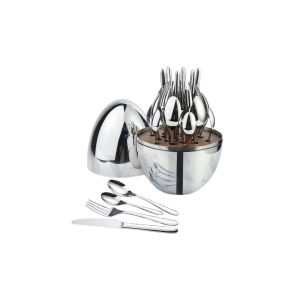 • High-quality stainless steel for long-lasting use • Elegant stand design for neat and organized storage • Perfect for daily meals and special occasions