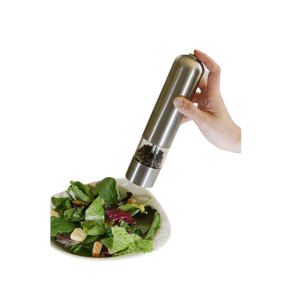 • Auto operation by tilting – no buttons needed • Adjustable grinding levels for perfect texture • Sleek stainless steel design for modern kitchens