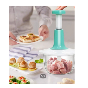 • No electricity needed – simple hand operation • Fast chopping for meat, vegetables, and more • Strong blades with safe and durable design