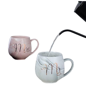 • Stylish Mr & Mrs design ideal for couples • High-quality ceramic for durability • Perfect size for daily tea or coffee