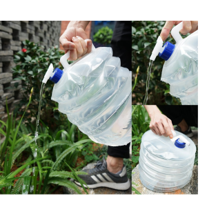 • Foldable design for easy storage and space saving • Leak-proof tap for safe and controlled water flow • Perfect for camping, travel, and home use