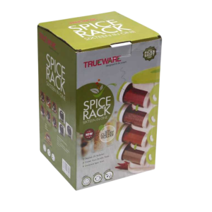 • Combines spice jars and spoon holder in one unit • 360° rotating design for easy access • Space-saving and compact structure