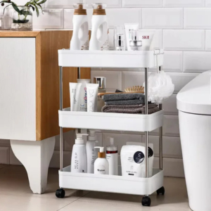 • ???? Multi-tier design – store more items easily • ???? Wheels included – move anywhere effortlessly • ???? Durable & water-resistant build