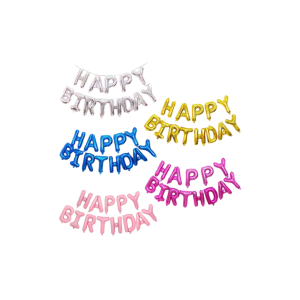• Shiny foil letters for eye-catching decoration • Available in multiple colors to match your theme • Easy to hang and reuse for celebrations