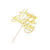 • Eye-catching gold design for a premium look • Easy to place on cakes for instant decoration • Perfect for birthday celebrations and photos