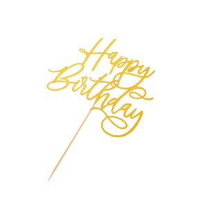 • Eye-catching gold design for a premium look • Easy to place on cakes for instant decoration • Perfect for birthday celebrations and photos