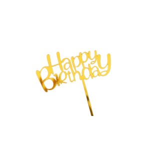 • Eye-catching gold design for a premium look • Easy to place on cakes for instant decoration • Perfect for birthday celebrations and photos