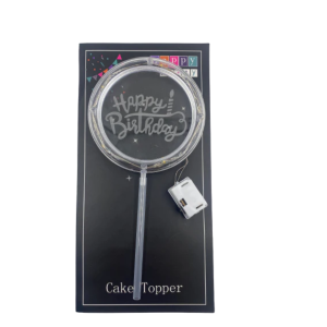 • Built-in LED lights for a glowing cake decoration • Perfect for parties and photo moments • Easy to place and reusable design