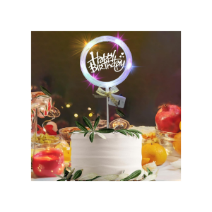 • Built-in LED lights for a glowing cake decoration • Perfect for parties and photo moments • Easy to place and reusable design