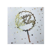 • Elegant gold design for a premium party look • Easy to place on cakes for instant decoration • Perfect for birthdays and special celebrations