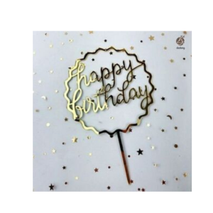 • Elegant gold design for a premium party look • Easy to place on cakes for instant decoration • Perfect for birthdays and special celebrations