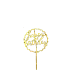 • Elegant gold design for a premium party look • Easy to place on cakes for instant decoration • Perfect for birthdays and special celebrations