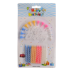 • Bright multi-color candles for a fun cake look • Easy to place and light for instant use • Perfect addition for birthday parties