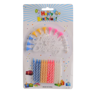 • Bright multi-color candles for a fun cake look • Easy to place and light for instant use • Perfect addition for birthday parties