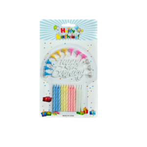 • Bright multi-color candles for a fun cake look • Easy to place and light for instant use • Perfect addition for birthday parties