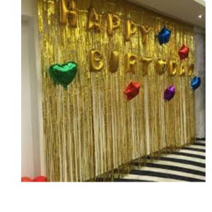 • Shiny foil design for eye-catching decoration • Easy to stick and set up on walls or doors • Perfect backdrop for parties and photos