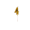 • Number “4” perfect for birthdays & milestones • Elegant gold finish enhances cake look • Easy to use and ideal for cake decoration