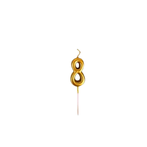 • Number “8” ideal for birthdays & age celebrations • Premium gold look enhances cake appearance • Easy to use and perfect for cake decoration