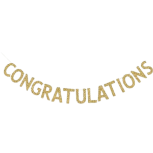 • Premium glitter design for classy look • Easy to hang anywhere • Perfect for achievements & celebrations