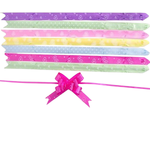 • Colorful ribbons with ready-made bows • Adds a stylish finishing touch to gifts • Easy and quick to use