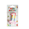 • Perfect for 1st birthday celebrations • Colorful design enhances cake look • Easy to use and place on cake