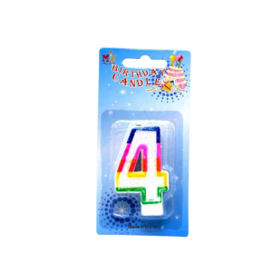 • Colorful design to enhance cake look • Perfect for 4th birthday celebrations • Easy to place on cake