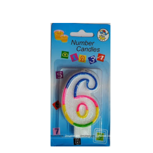 • Colorful design to enhance cake look • Perfect for 6th birthday celebrations • Easy to place on cake