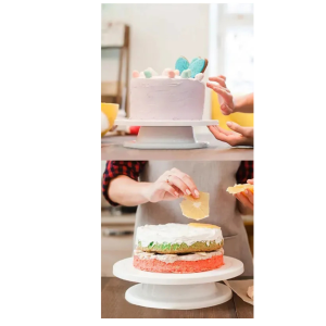 • Smooth 360° rotation for easy cake decorating • Strong and stable base for better control • Perfect for baking, decorating & serving