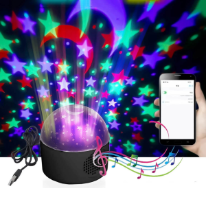 • Projects colorful stars for a magical room ambiance • Built-in Bluetooth speaker for music playback • Perfect night light for kids & relaxing sleep