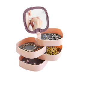 • Multi-layer design for neat storage • Built-in mirror for easy use • Compact and portable for travel
