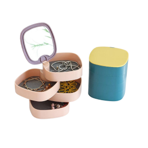 • Multi-layer design for neat storage • Built-in mirror for easy use • Compact and portable for travel